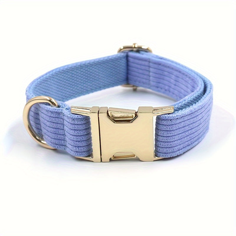 Collier en Velours Côtelé Pastel Chic pour Chien