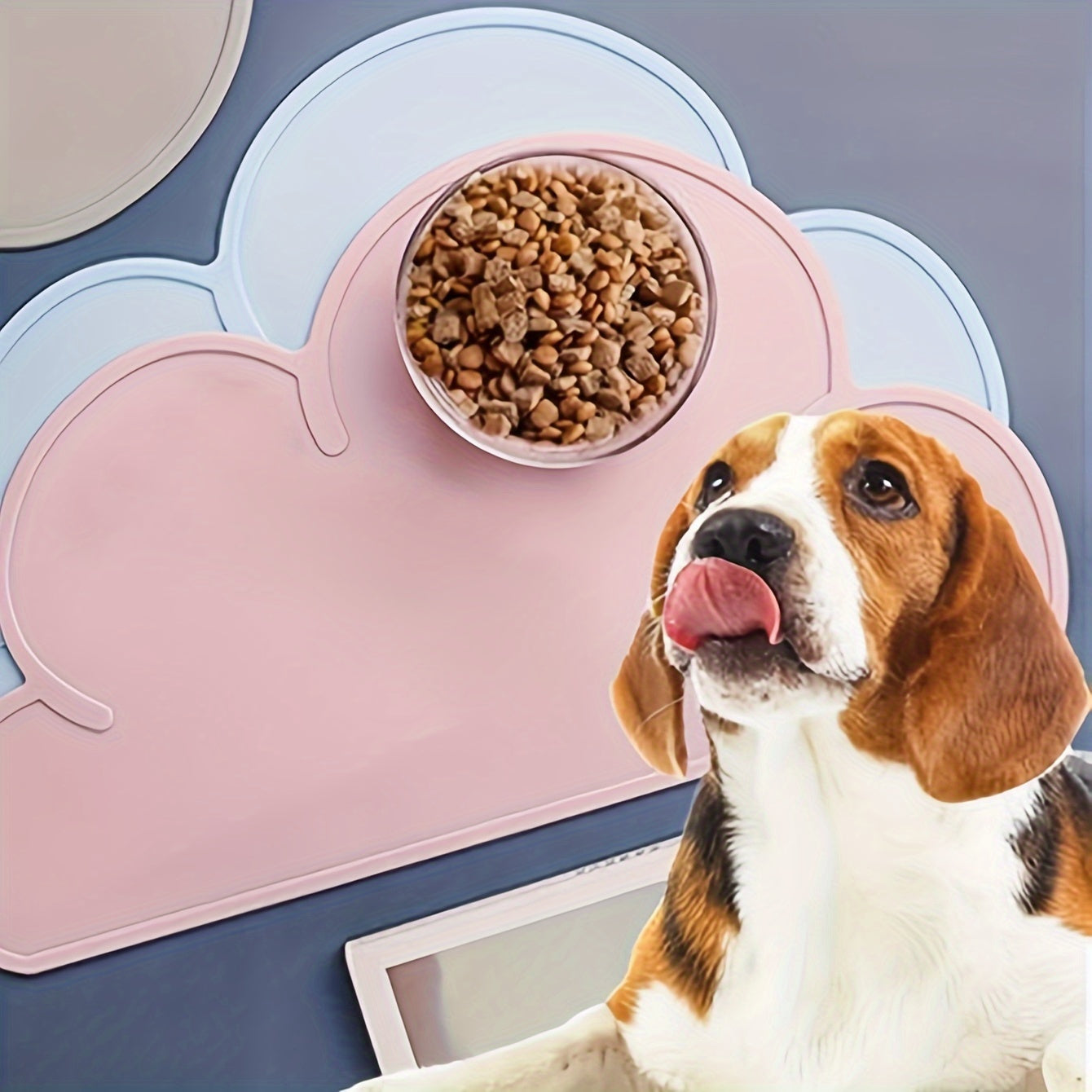 Tapis de Repas en Silicone en Forme de Nuage pour Chiens et Chats