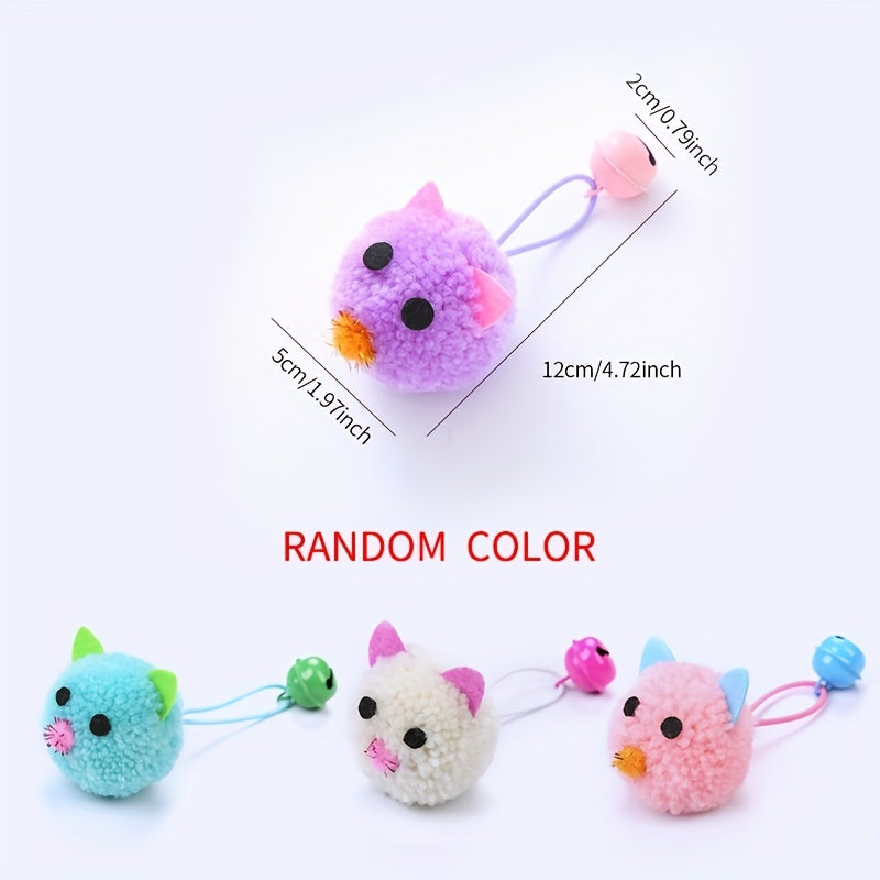 Jouet Souris en Peluche avec Clochette pour Chat