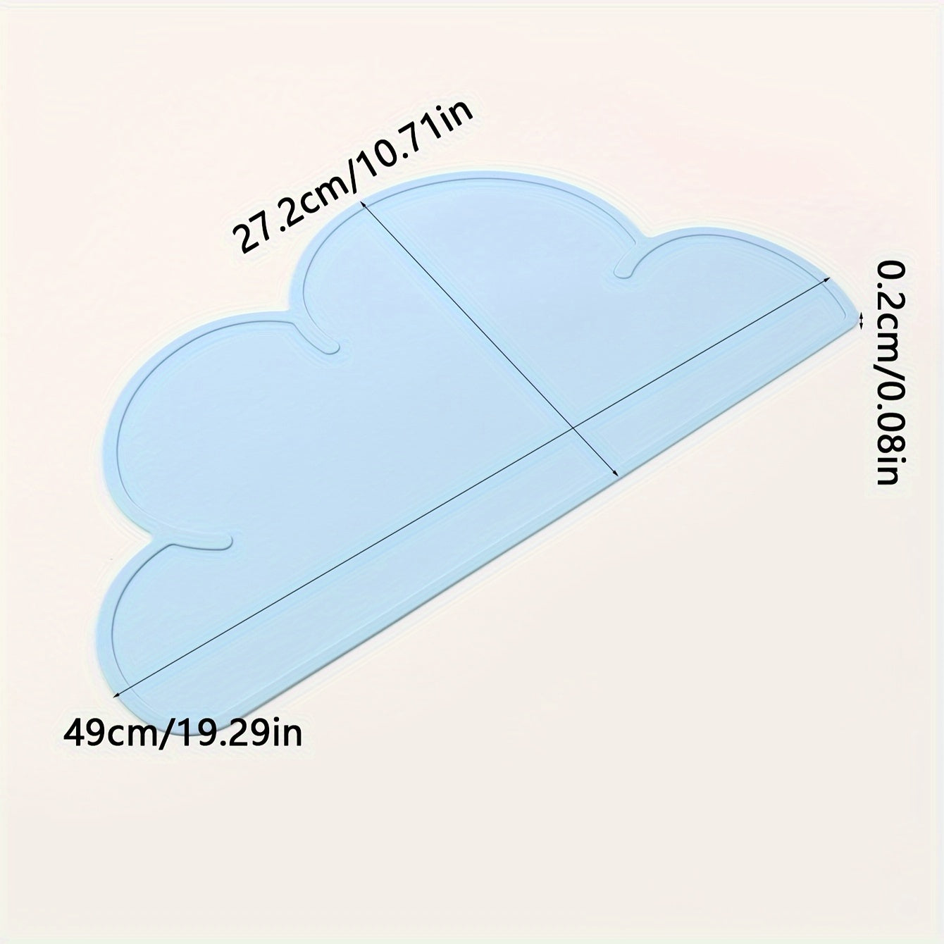 Tapis de Repas en Silicone en Forme de Nuage pour Chiens et Chats