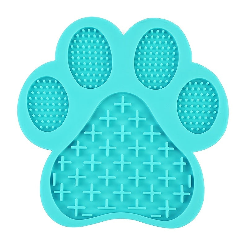 Tapis à Lécher en Forme de Patte Silicone Antidérapant pour Chien