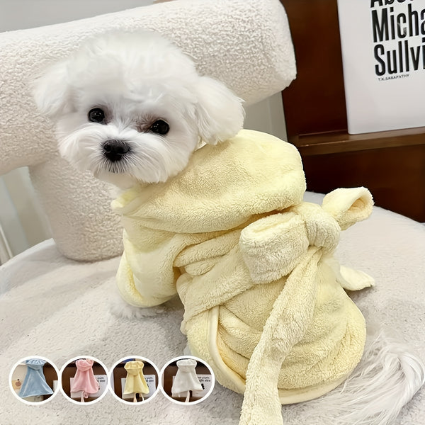Peignoir Éponge Douce pour Chiens et Chats