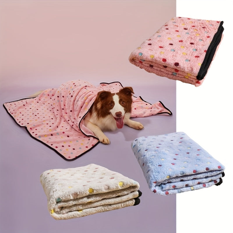 Couverture Douce à Pois Colorés pour Chien et Chat