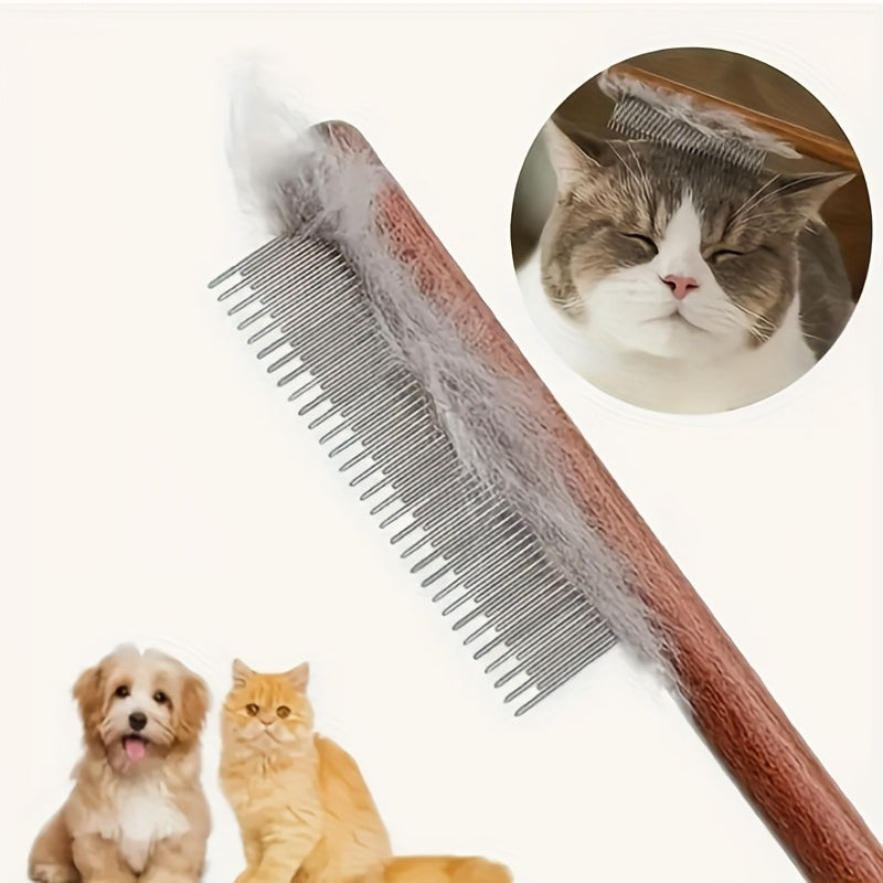 Peigne de Toilettage en Bois pour Chats et Chiens