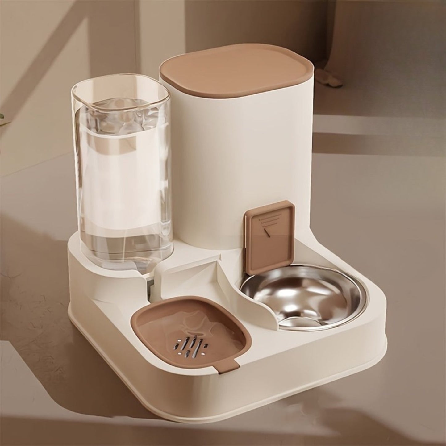 2 en 1 Distributeur automatique nourriture & eau pour chien et chat