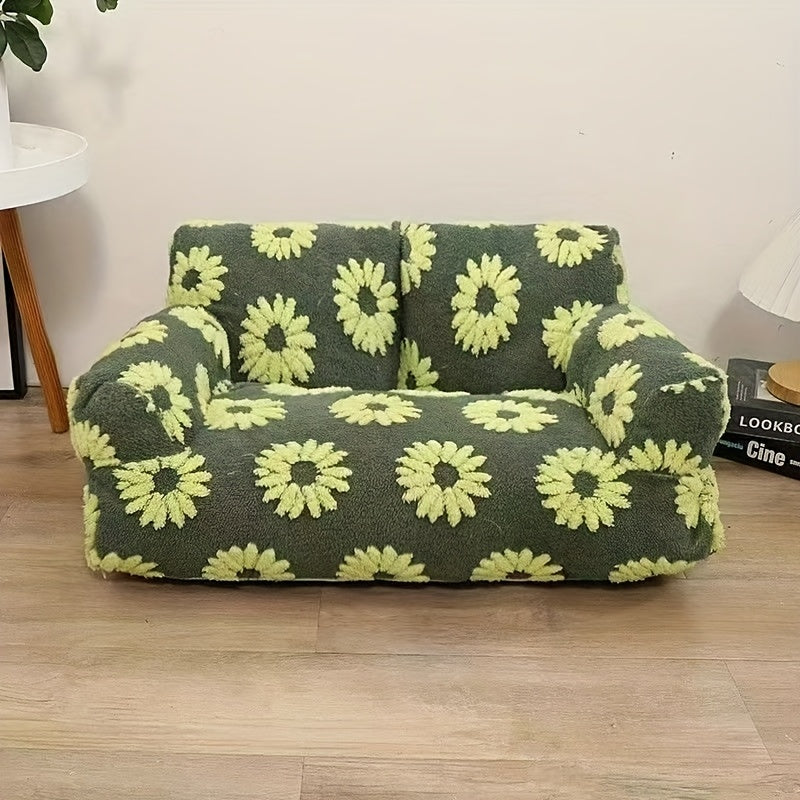 Canapé moelleux imprimé pour petit chien ou chat
