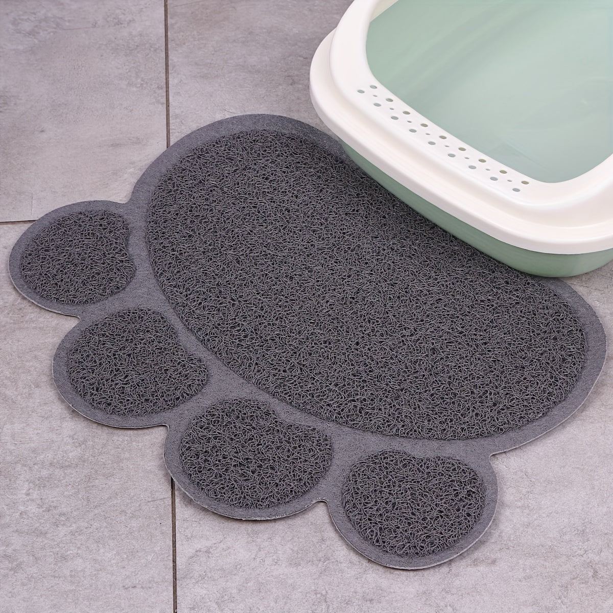 Tapis de Litière Antidérapant en Forme de Patte