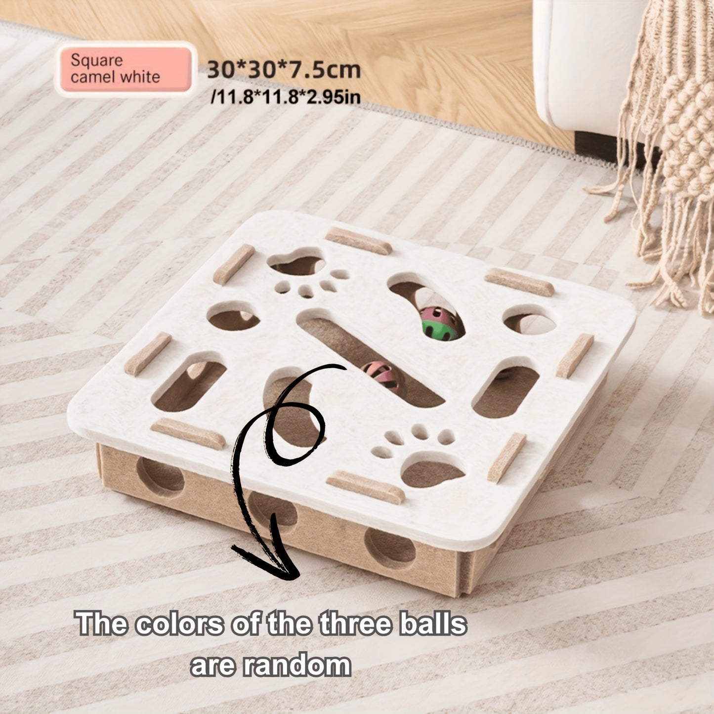 Boîte de Jeu Interactive pour Chat avec Balles