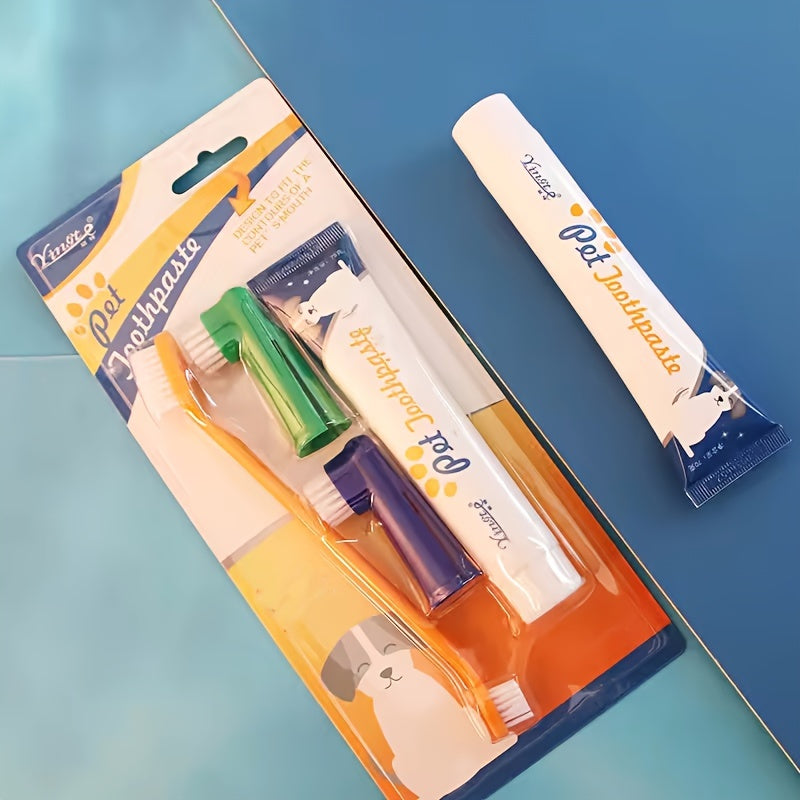 Brosse à Dents Souple et Dentifrice pour Chiens et Chats