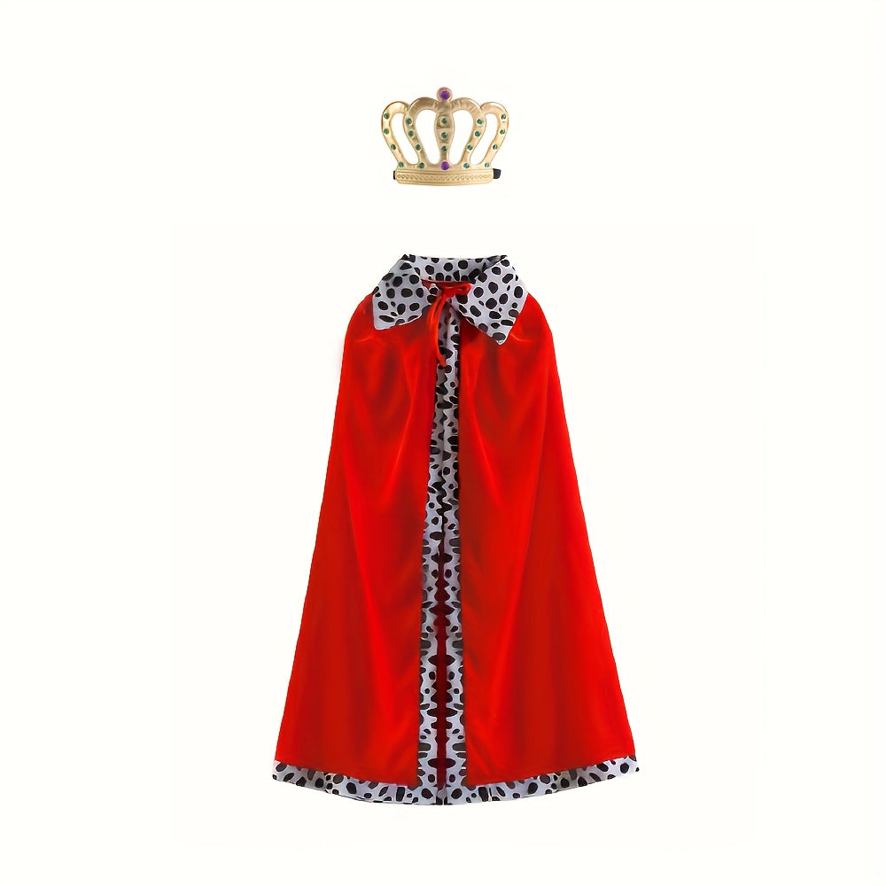 Costume Royal avec Cape et Couronne pour Chiens Moyens