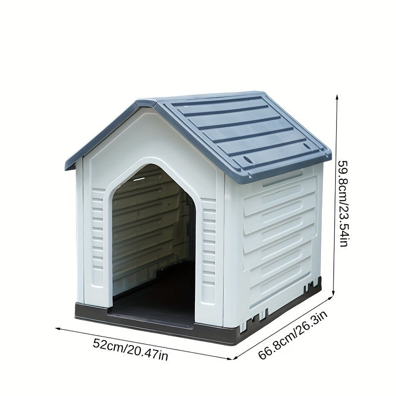 Niche Plastique Extérieur pour Chien - Toit coloré