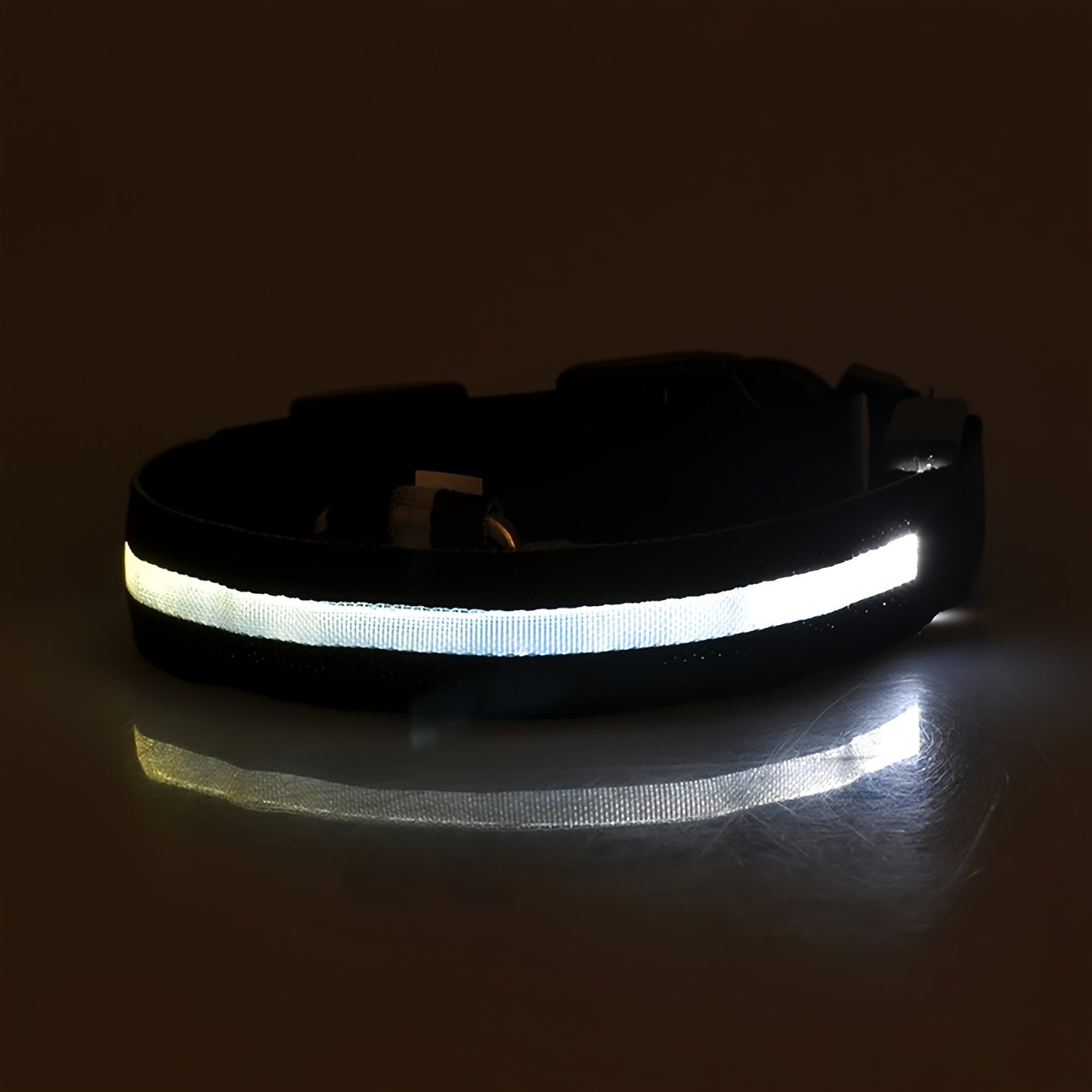Collier lumineux ajustable pour Chien - sécurité de nuit