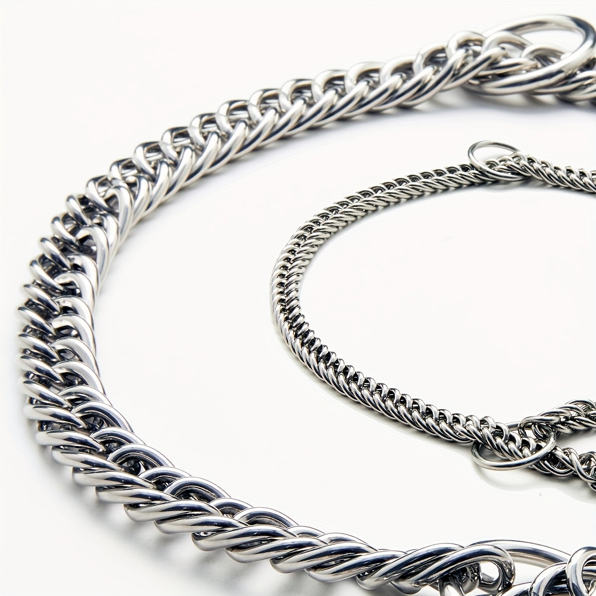 Collier étrangleur double torsion en acier inoxydable – spécial dressage comportemental