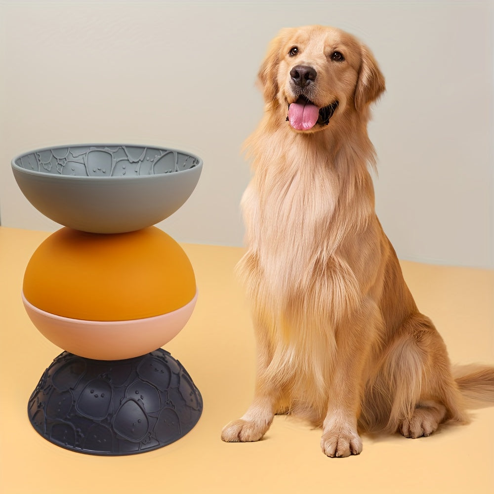 Bol à Lécher en Silicone Antiglouton à Motif pour Chien