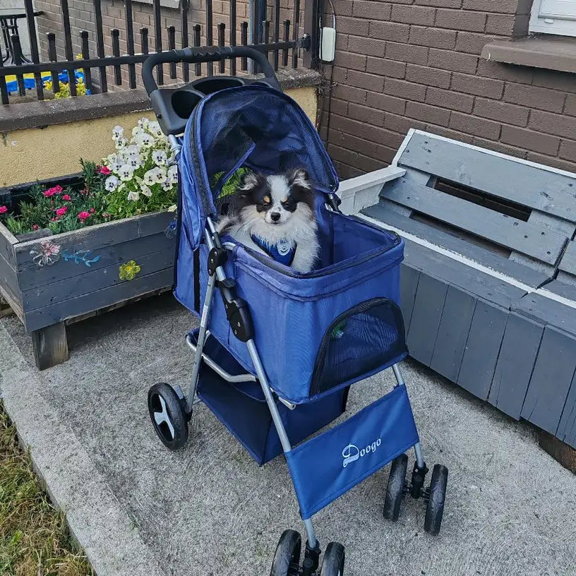 Poussette Pliable Légère avec Rangement pour Petit Chien