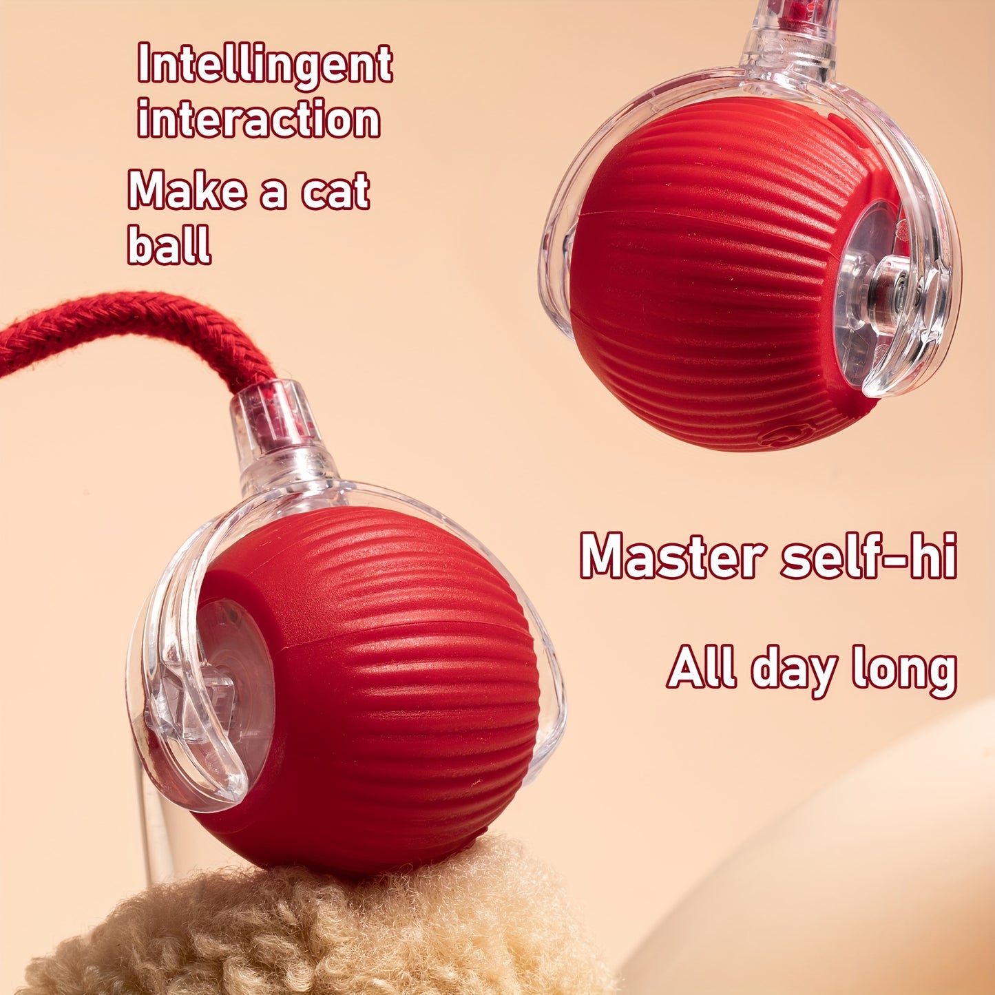 Jouet Balle Automatique Interactif Rechargeable pour Chiens et Chats