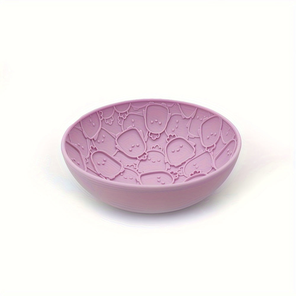 Bol à Lécher en Silicone Antiglouton à Motif pour Chien