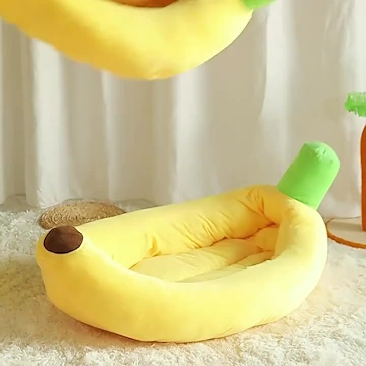 Lit banane moelleux pour Chien et Chat