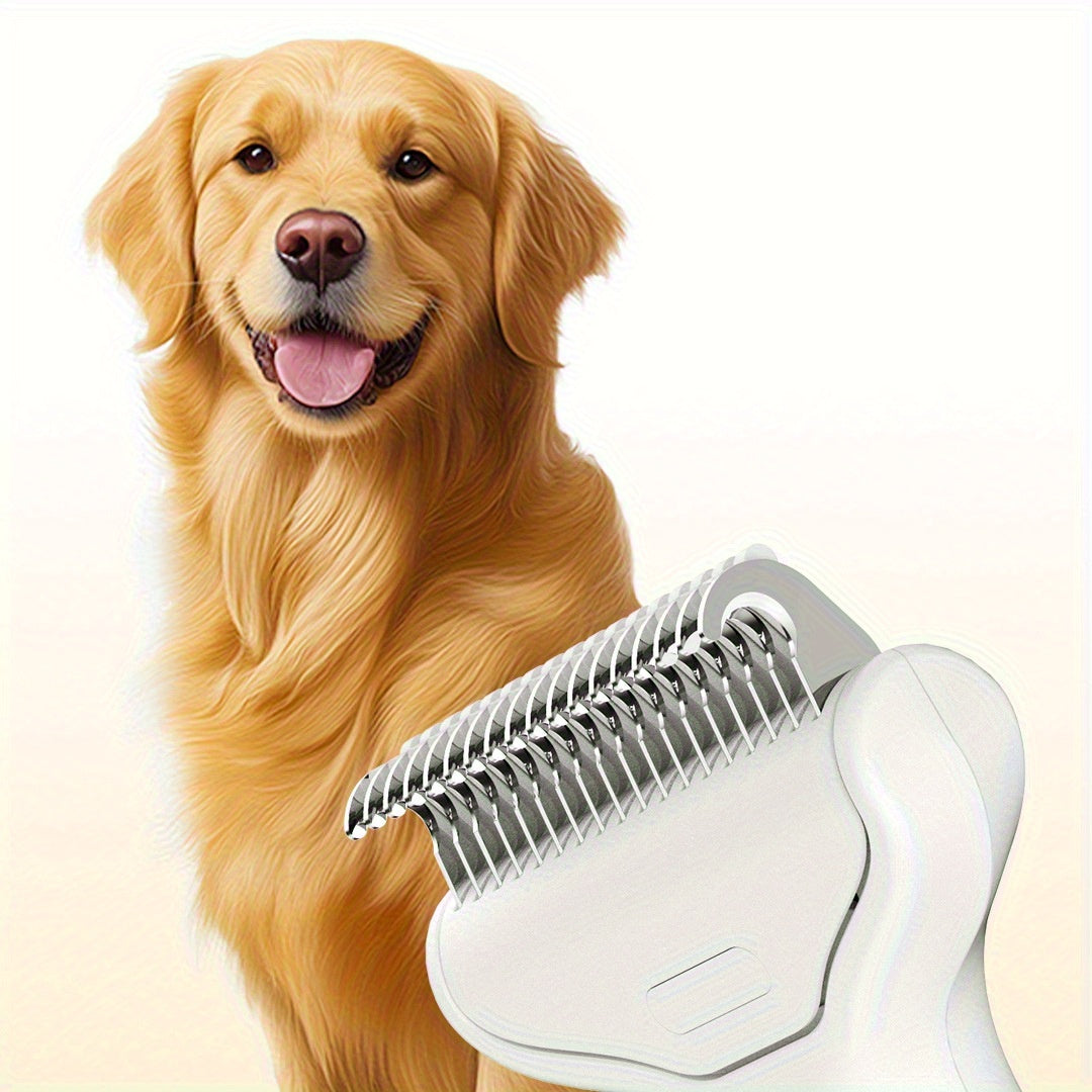 Brosse Démêlante Blanche à Lames Inoxydables