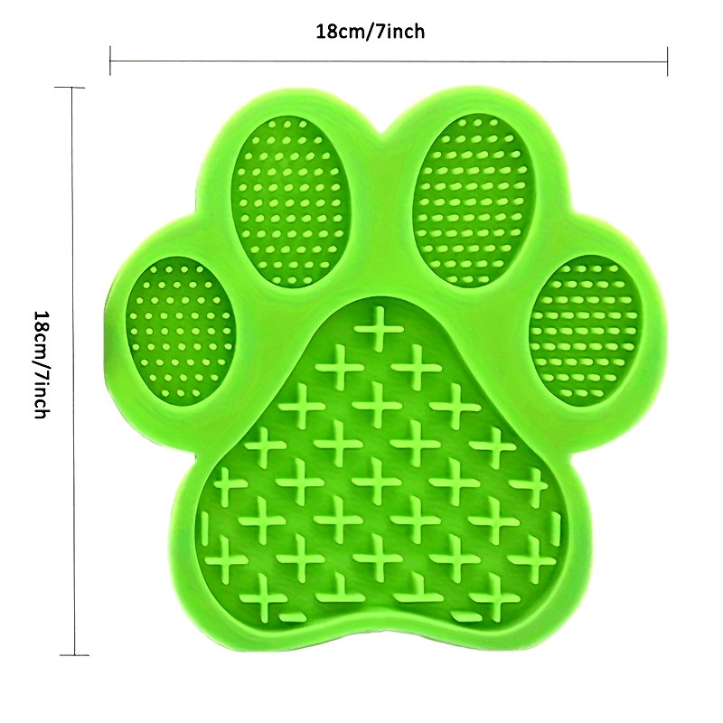 Tapis à Lécher en Forme de Patte Silicone Antidérapant pour Chien