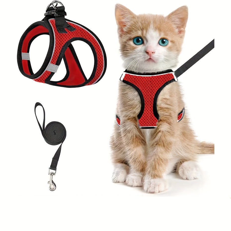 Harnais pour Chat Anti-Fuite avec Laisse