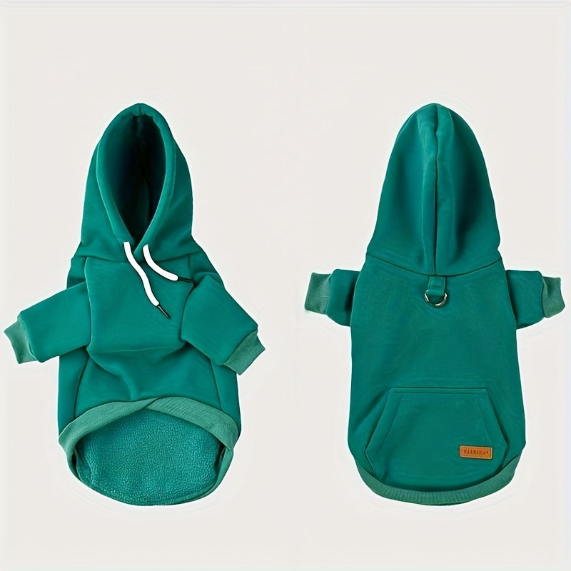 Sweat à Capuche Vert pour Petit Chien