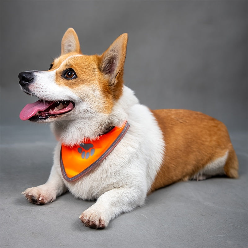 Bandana Réfléchissant Fluorescent à Clip pour Chiens et Chats