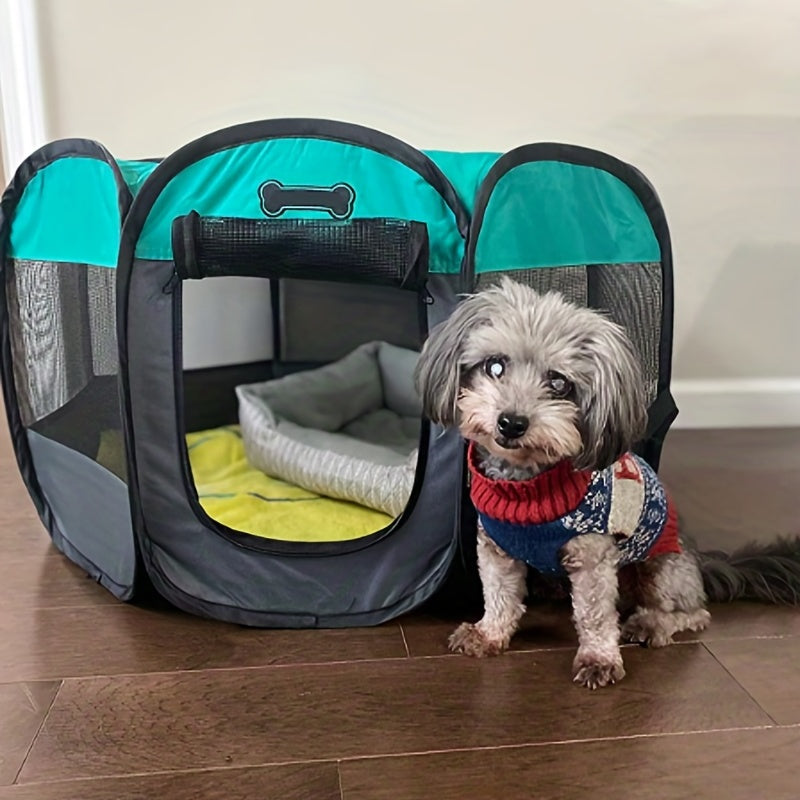 Enclos pliable en tissu Oxford pour chien et chat