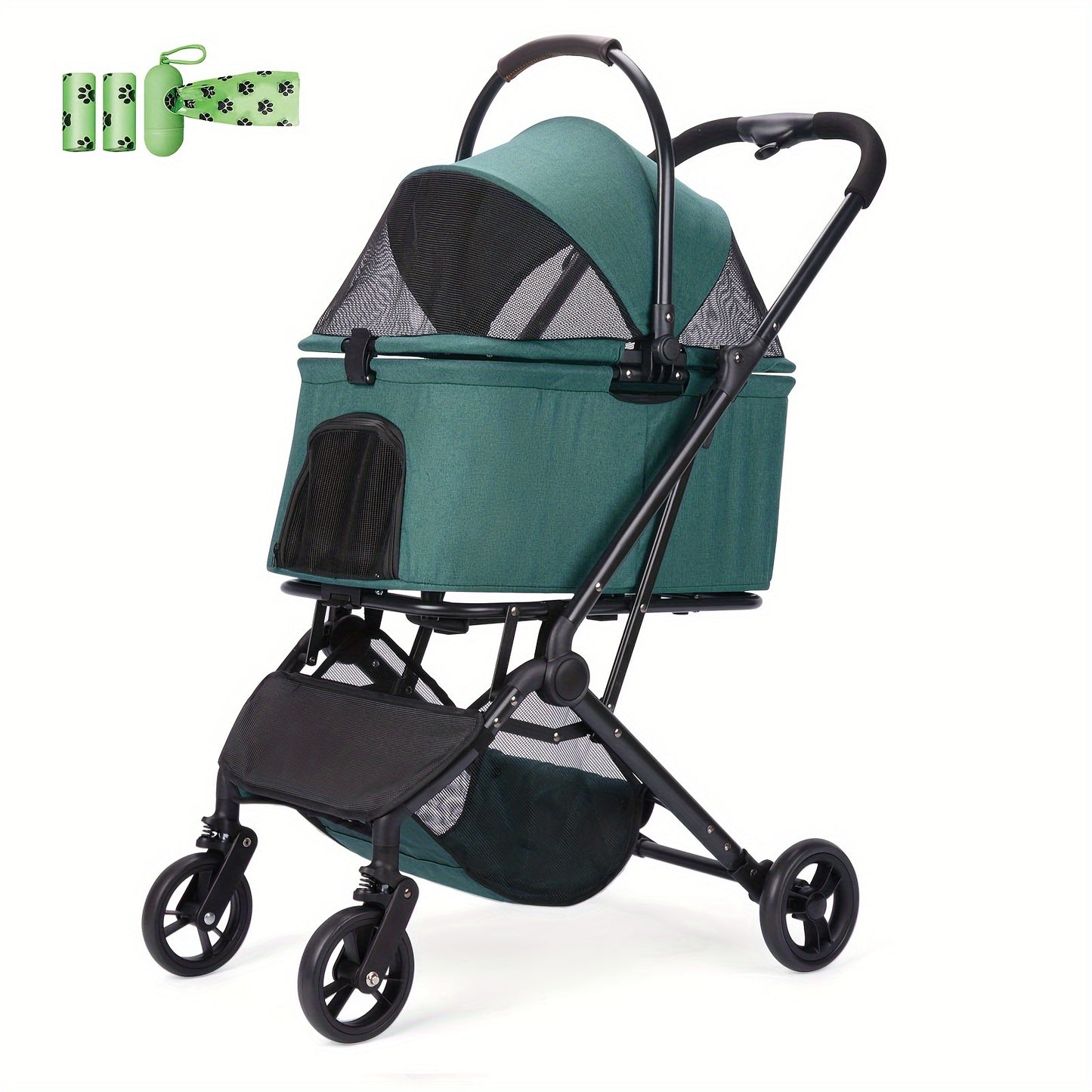 Poussette 2-en-1 pour Chats et Petits Chiens