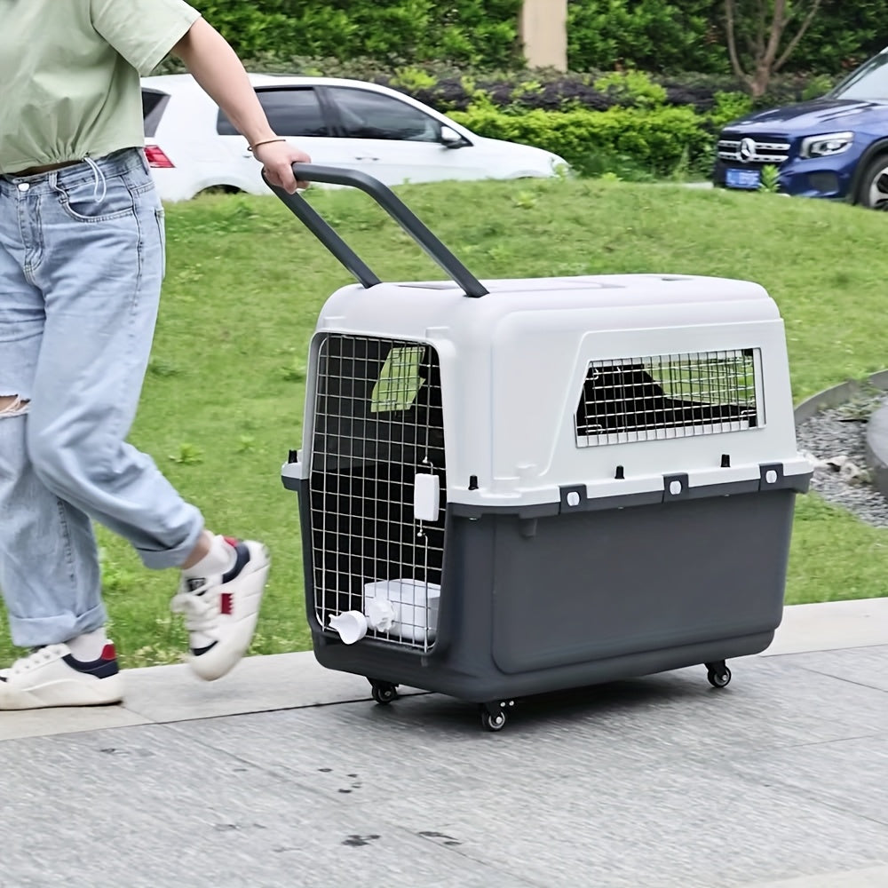 Caisse de Transport à Roulettes pour Chien