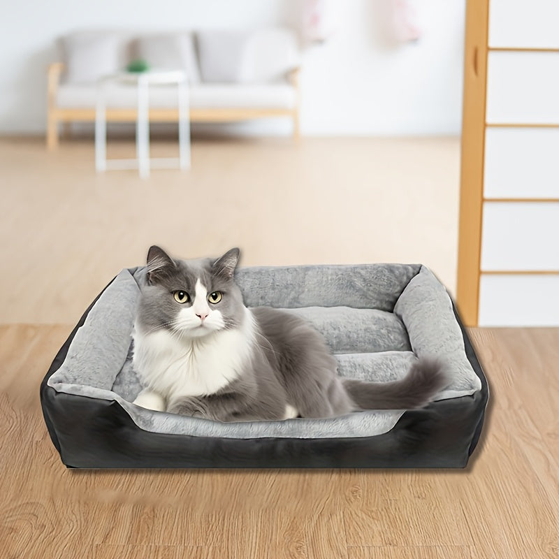Lit rectangulaire en tissu Oxford pour Chien et Chat