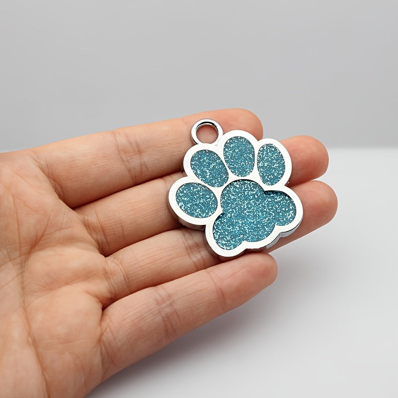 Médaille Patte colorée pour collier de Chien