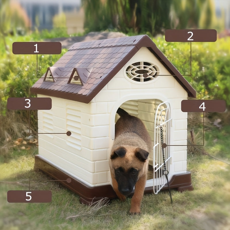 Niche Plastique Élevée avec Aération pour Chien