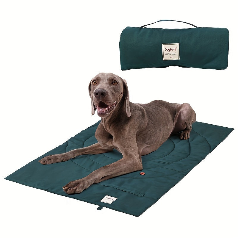 Couverture Pliable Rétro pour Chien – Matelassée, Portable et Élégante