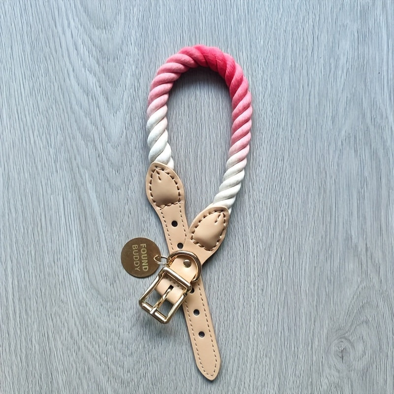 Collier Pastel Corde Tressée pour Chien