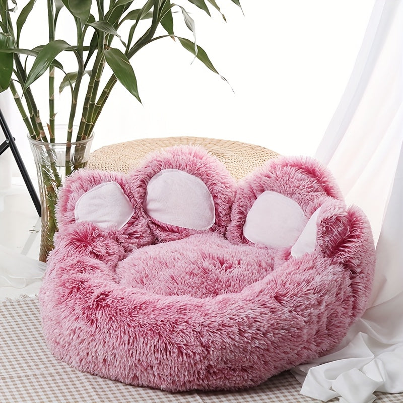 Panier patte d'ours en fausse fourrure en fausse fourrure