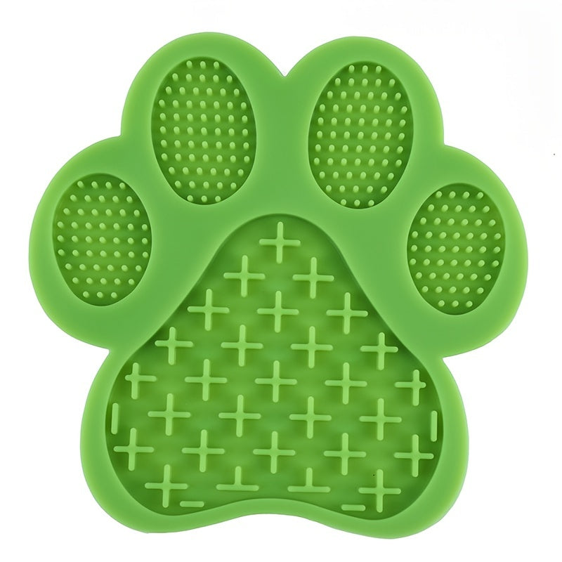 Tapis à Lécher en Forme de Patte Silicone Antidérapant pour Chien