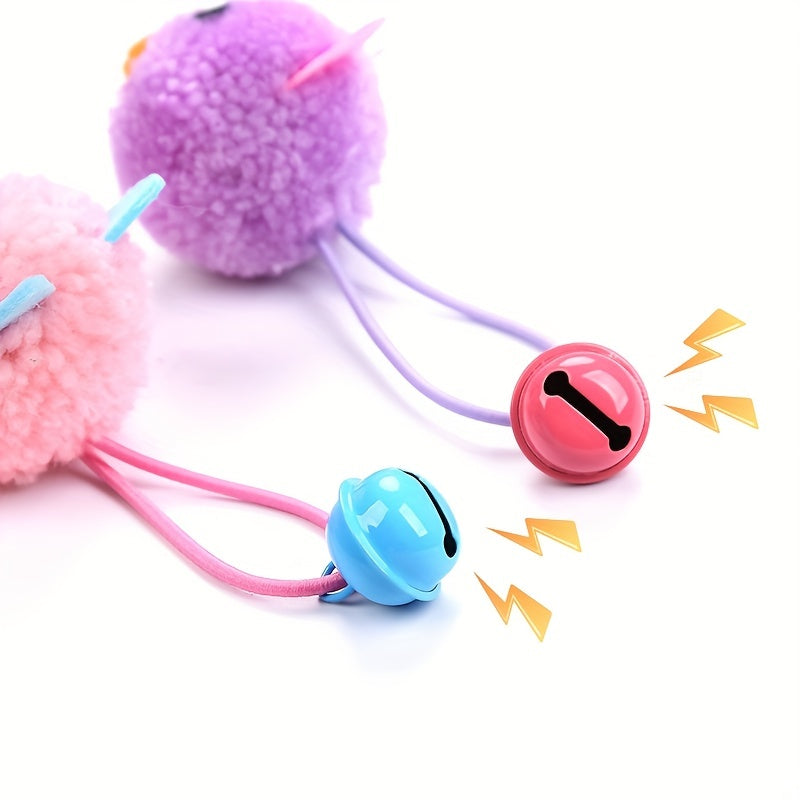 Jouet Souris en Peluche avec Clochette pour Chat