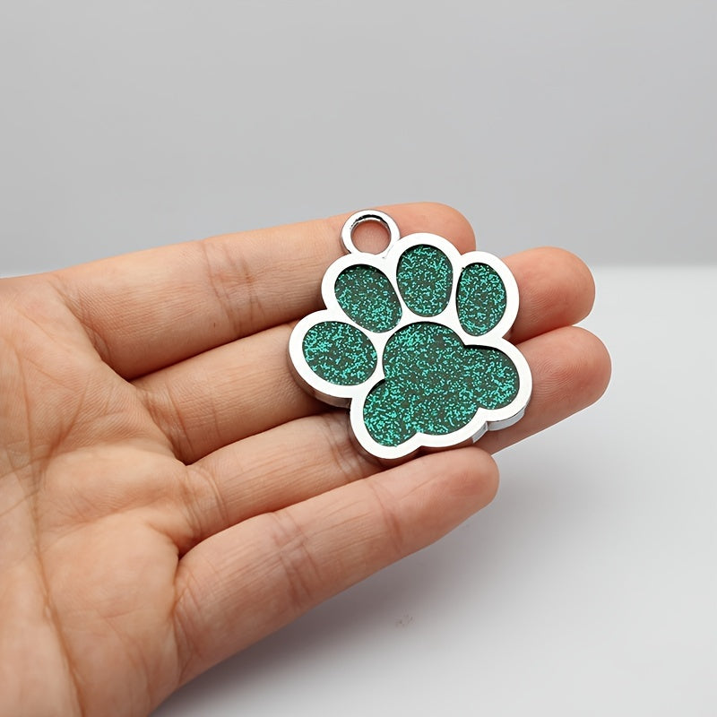 Médaille Patte colorée pour collier de Chien