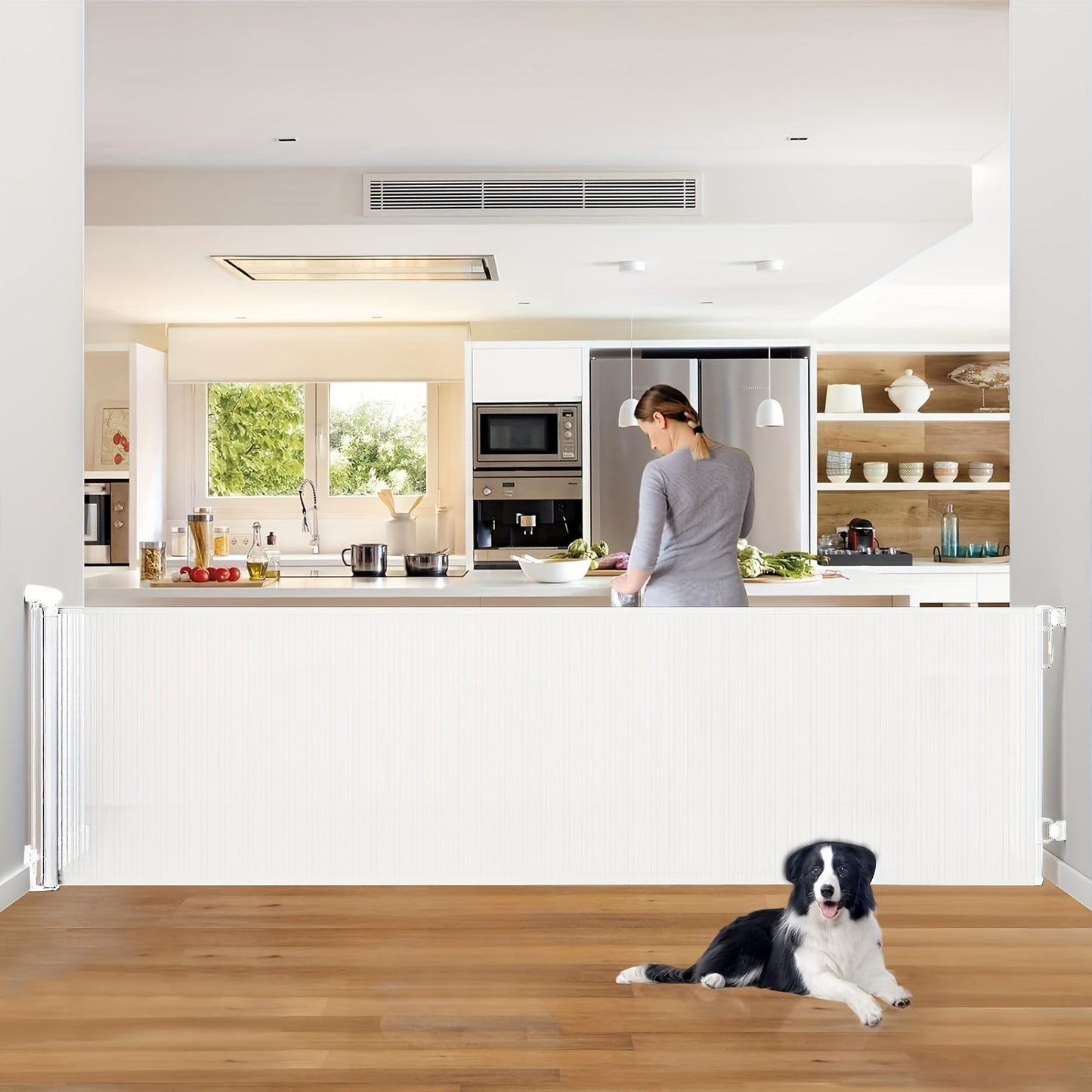 Barrière de Sécurité Rétractable pour Animaux – Maille PVC