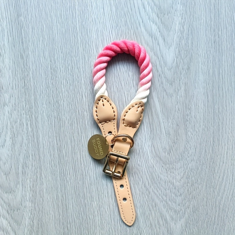 Collier Pastel Corde Tressée pour Chien