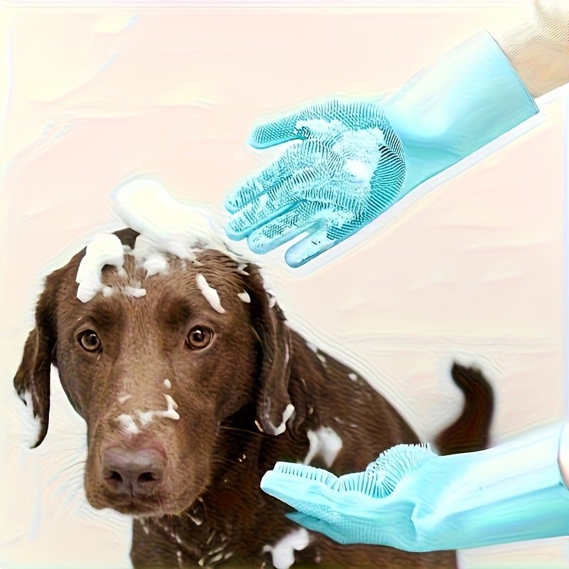 Gants de Bain Massants en Silicone pour Chiens et Chats
