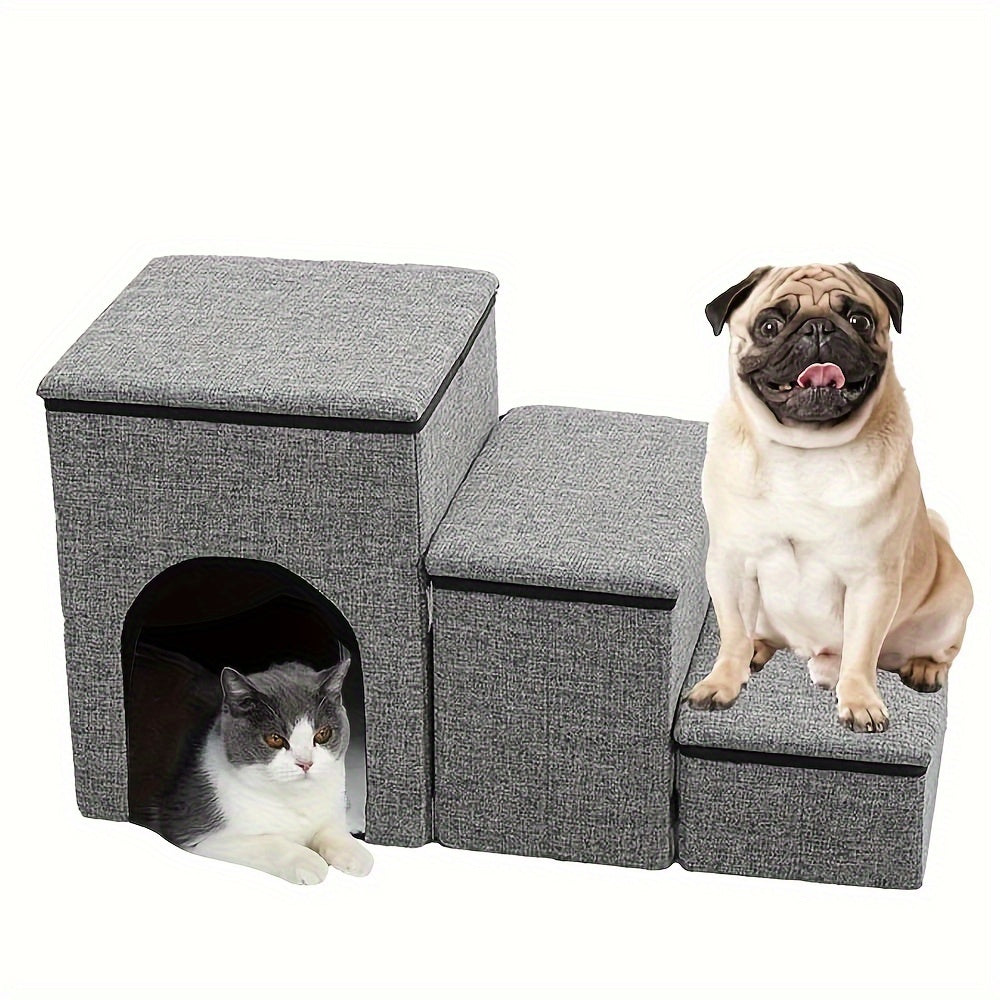 Escalier de Rangement pour Animaux 3 en 1