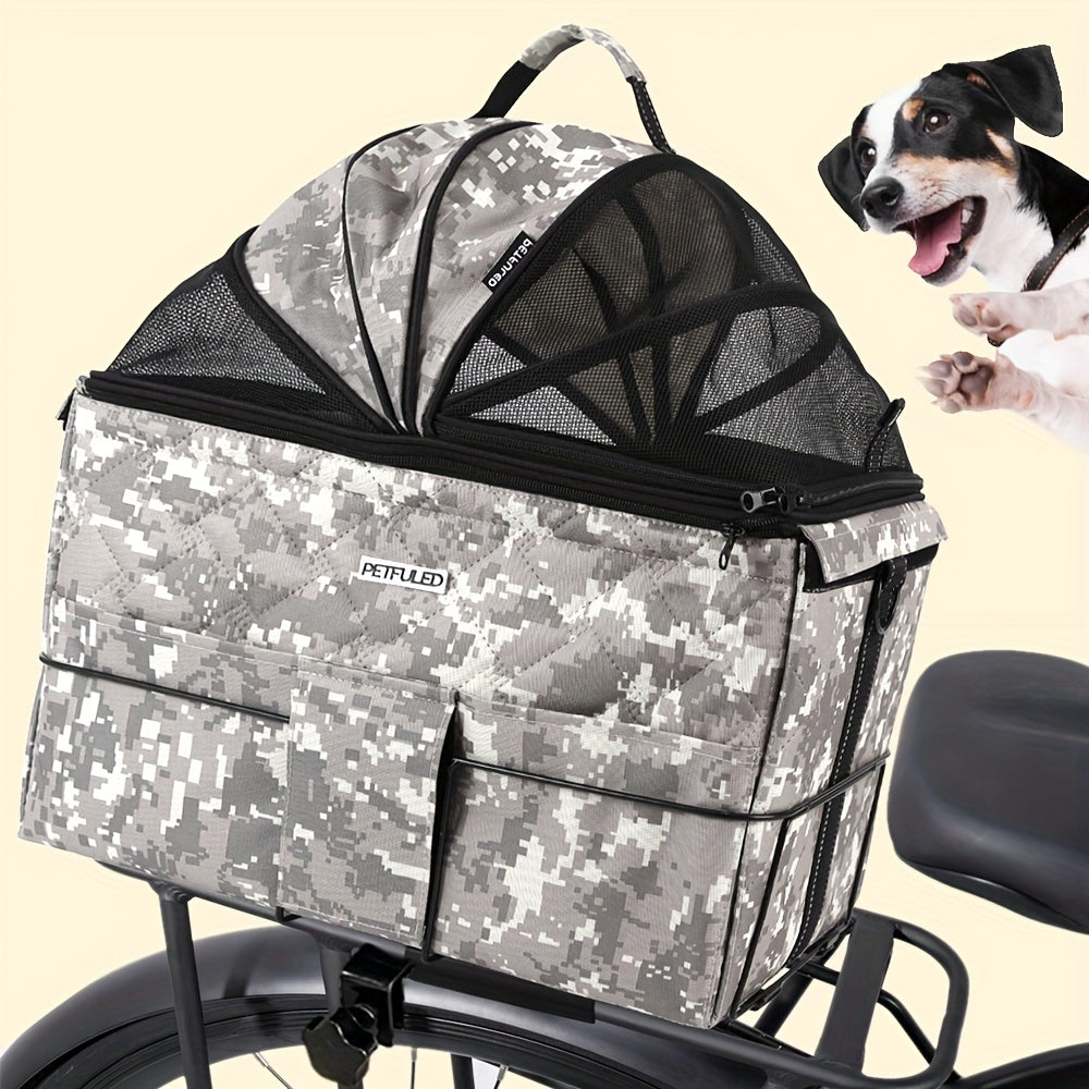Panier arrière vélo avec capote pour Chien