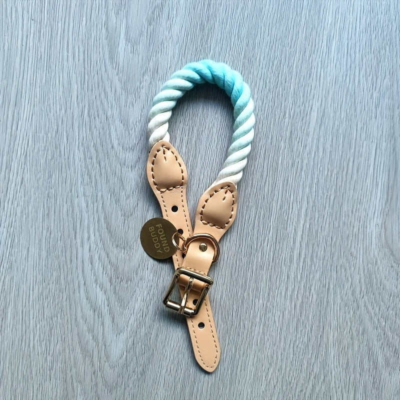 Collier Pastel Corde Tressée pour Chien