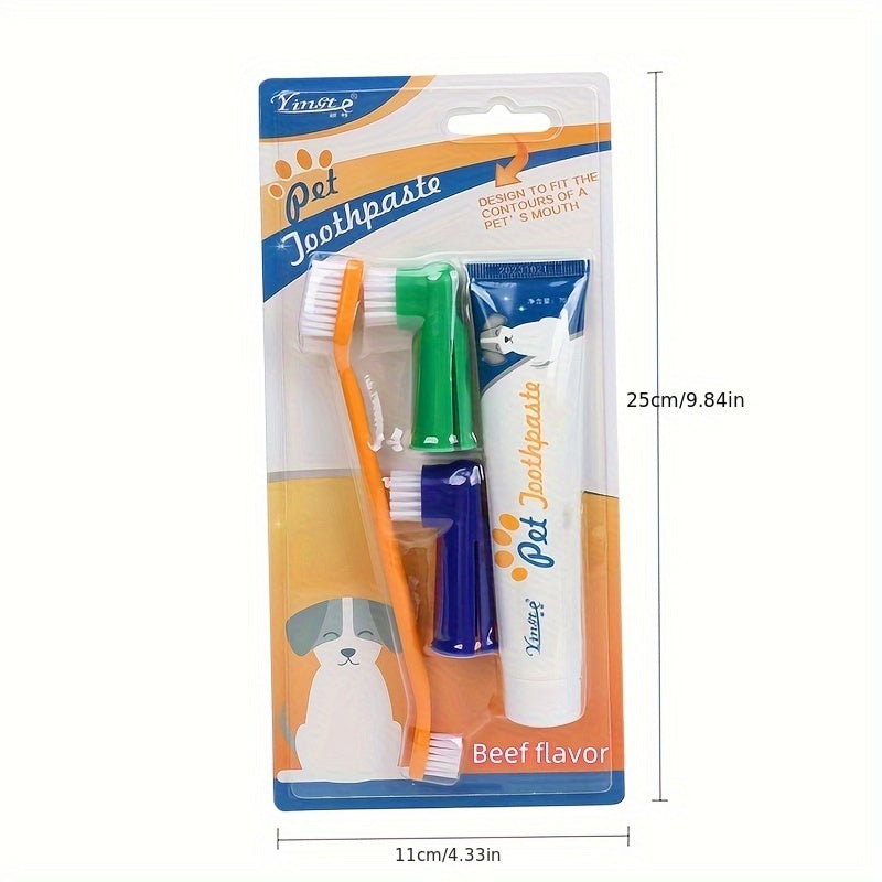 Brosse à Dents Souple et Dentifrice pour Chiens et Chats