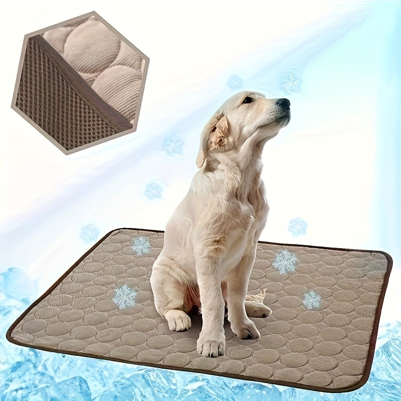 Tapis Rafraîchissant en Tissu Rafraîchissant – Matelas d’Été Lavable pour Chiens