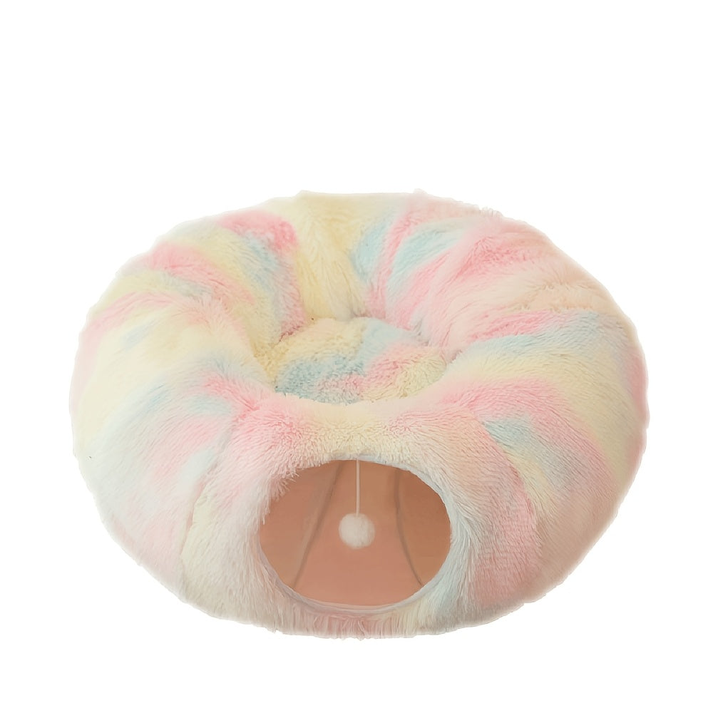 Tunnel et Panier Douillet pour Chats en Peluche