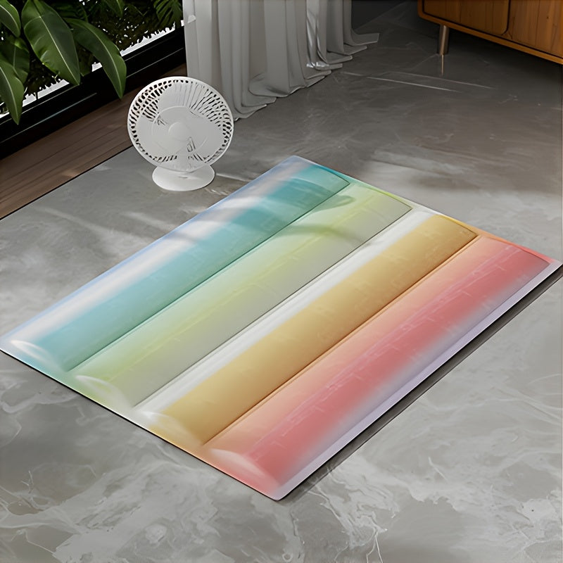 Tapis Rafraîchissant Arc-en-Ciel pour Chien et Chat – Gel à Effet Glacé