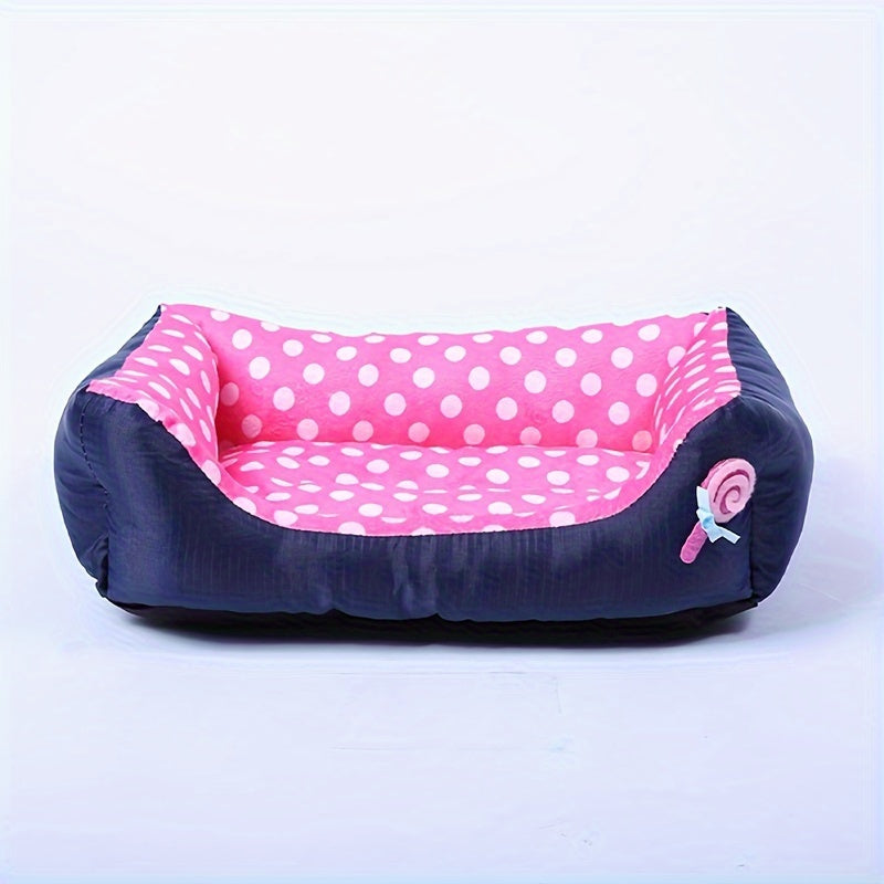 Panier à pois pour petit chien ou chat